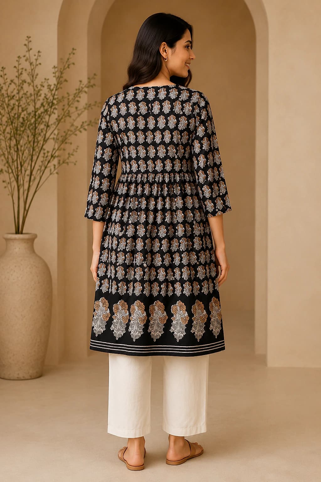 Indigo Block Print Kurti