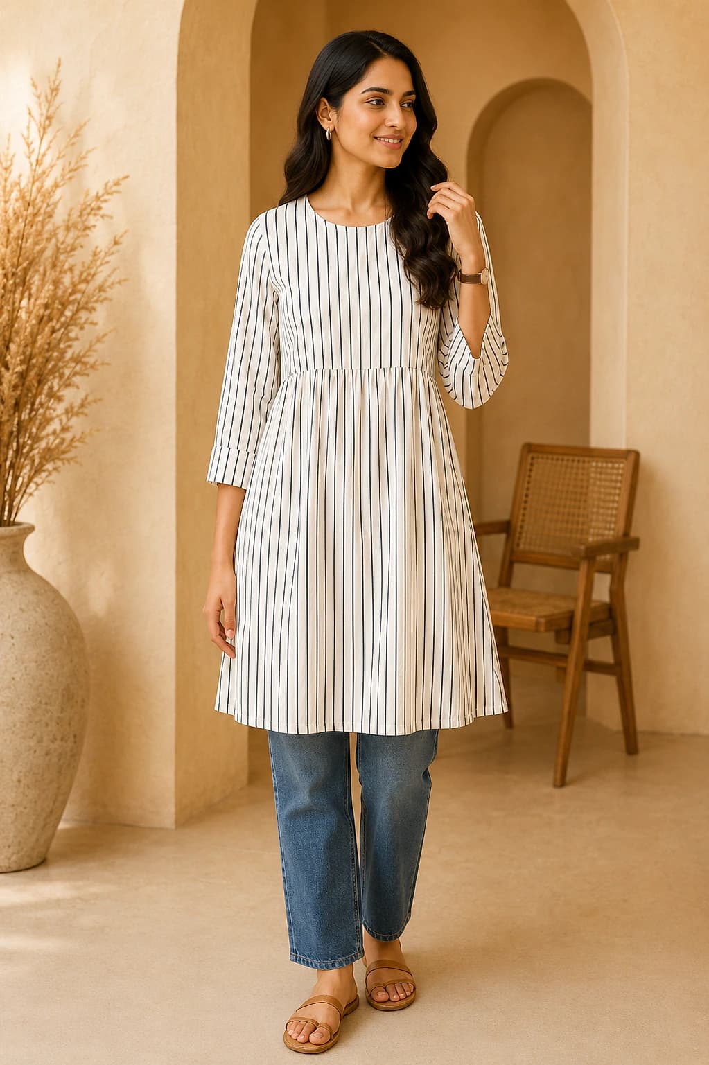 White Tiered Top — front