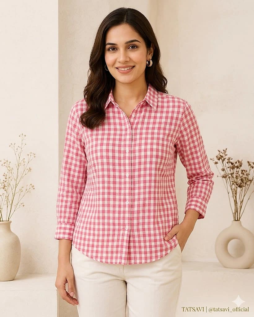 Pink Gingham Shirt