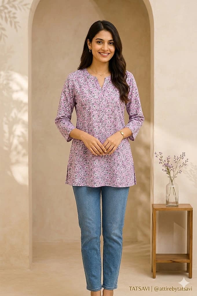 Lavender Floral Top