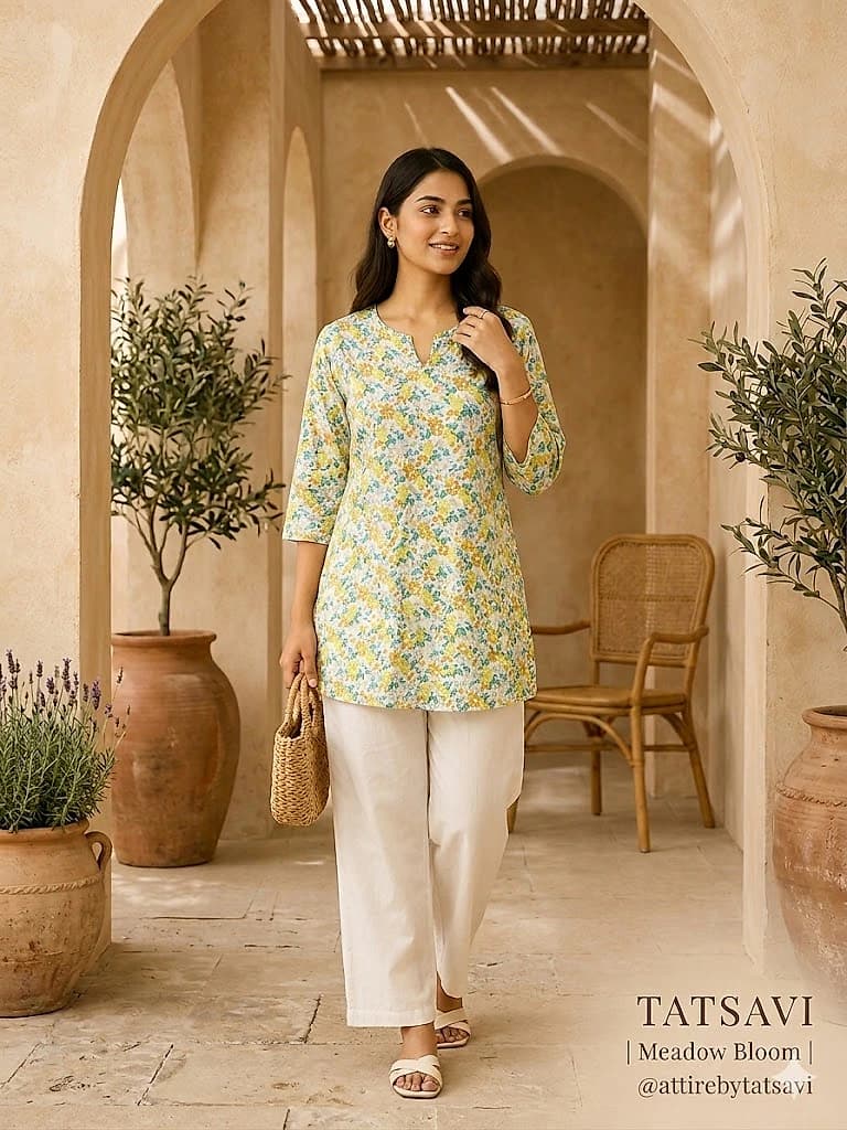 Meadow Bloom Floral Top — front