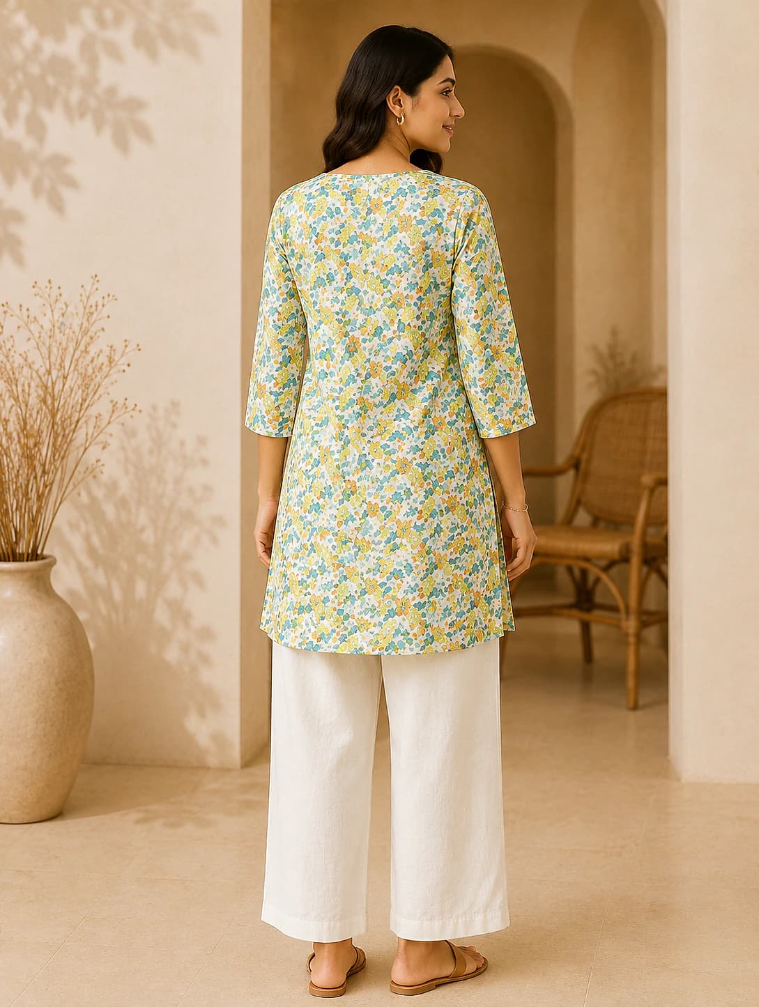 Meadow Bloom Floral Top — back